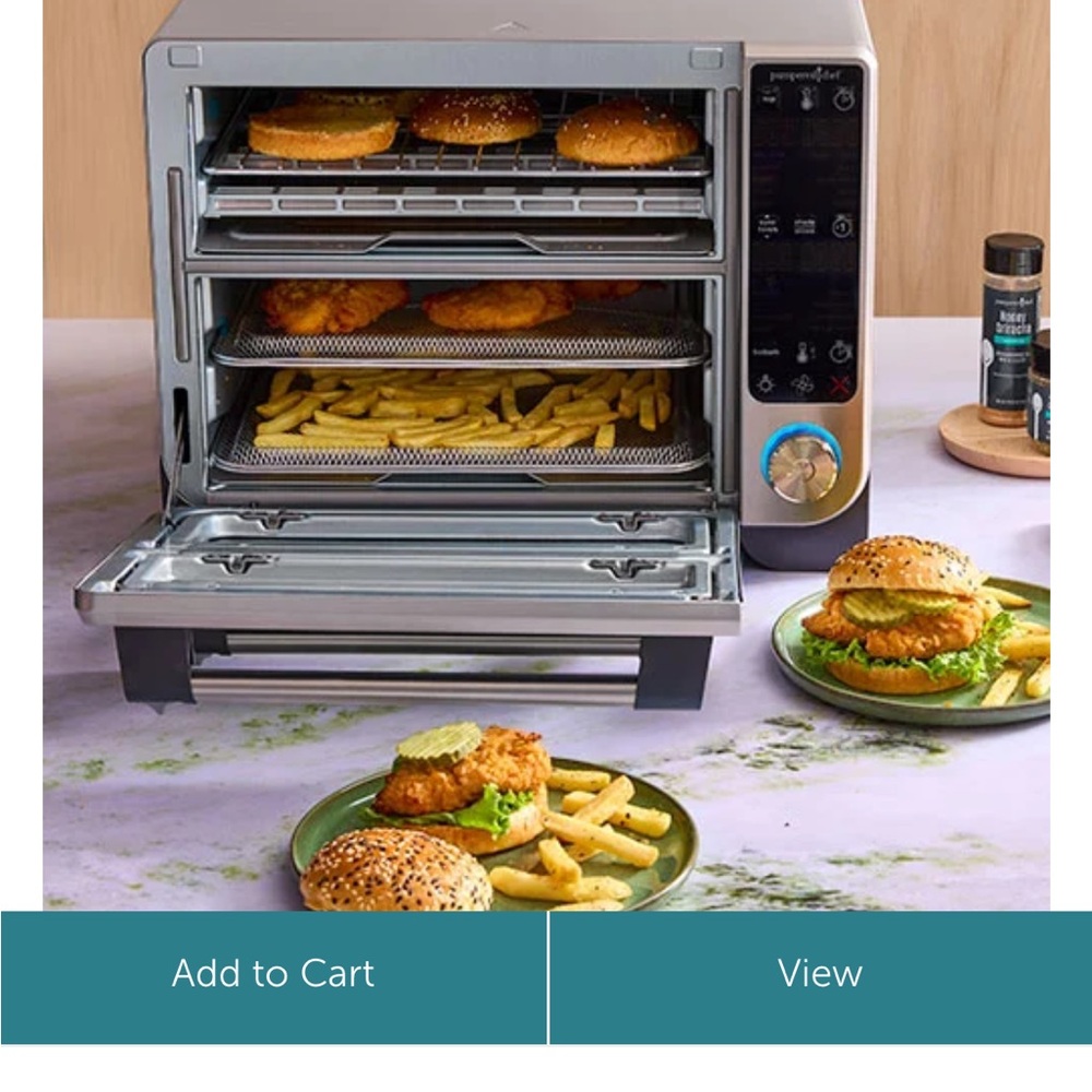 Pampered Chef Stainless Steel Air Fryer Oven